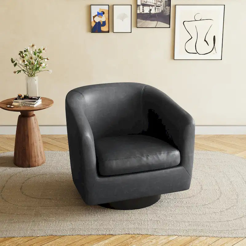 Fauteuils d'appoint pivotants à 360° modernes