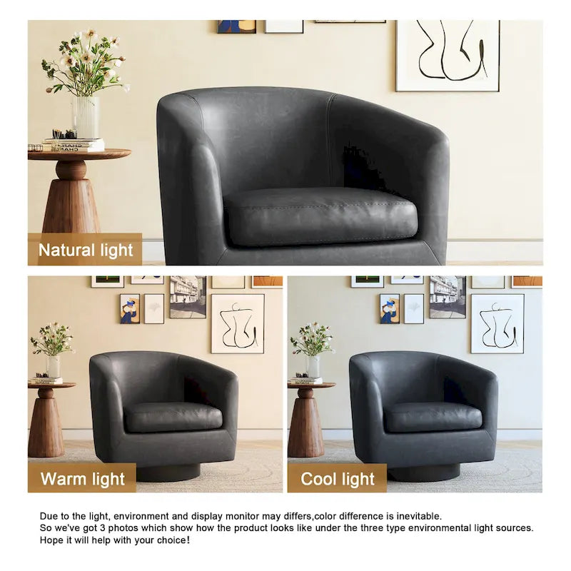 Fauteuils d'appoint pivotants à 360° modernes