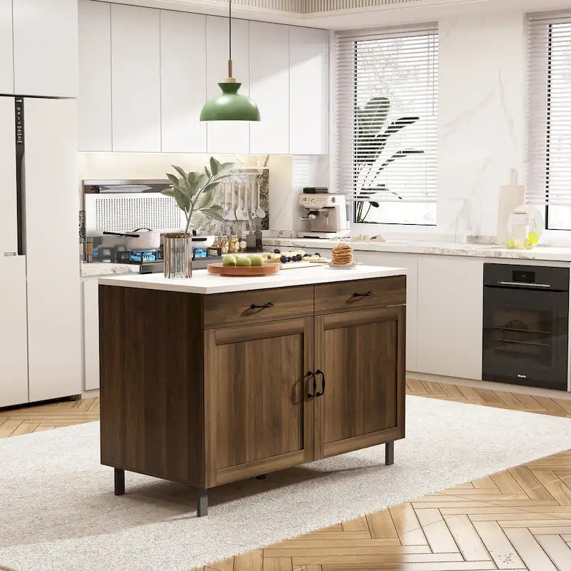 Îlot de cuisine élégant - Organisez et embellissez votre espace Table de buffet
