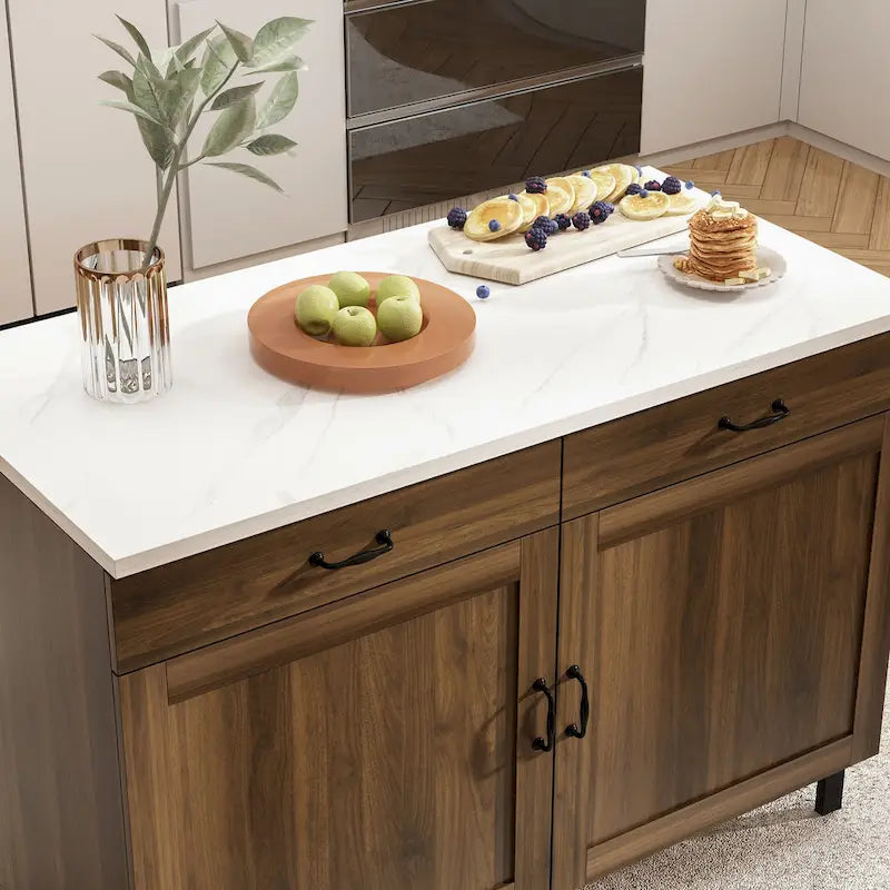 Îlot de cuisine élégant - Organisez et embellissez votre espace Table de buffet