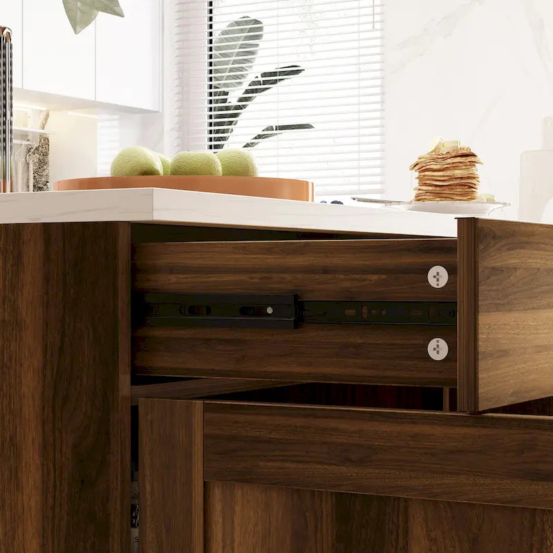 Îlot de cuisine élégant - Organisez et embellissez votre espace Table de buffet
