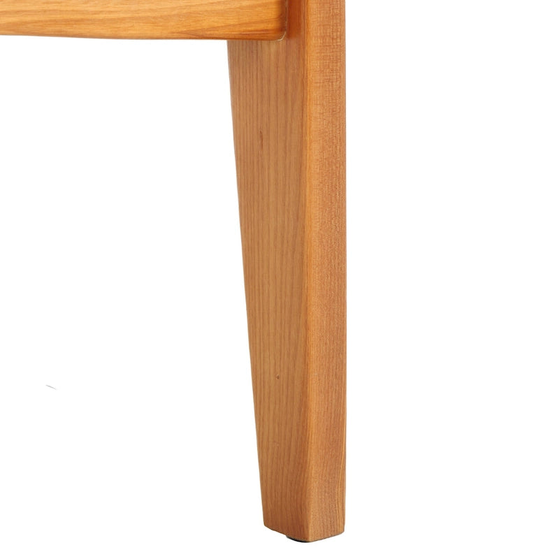 Fauteuil d'appoint en bois massif avec coussin