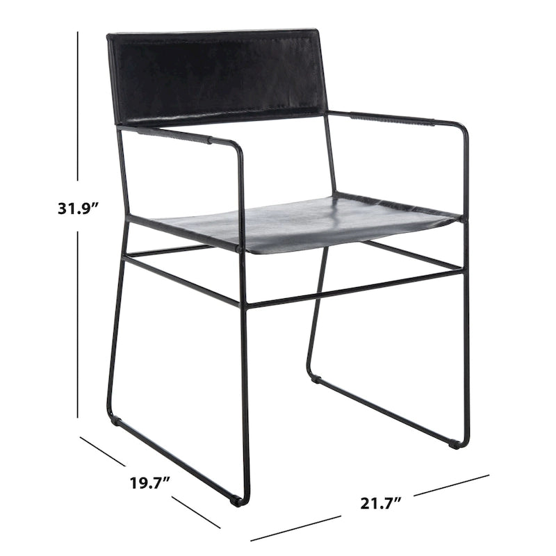 Chaise de salle à manger en cuir