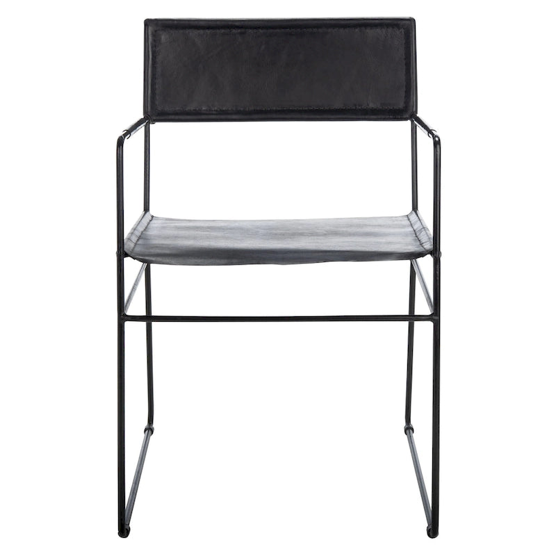 Chaise de salle à manger en cuir