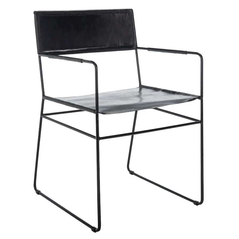 Chaise de salle à manger en cuir