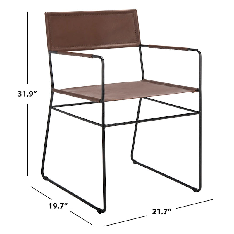 Chaise de salle à manger en cuir