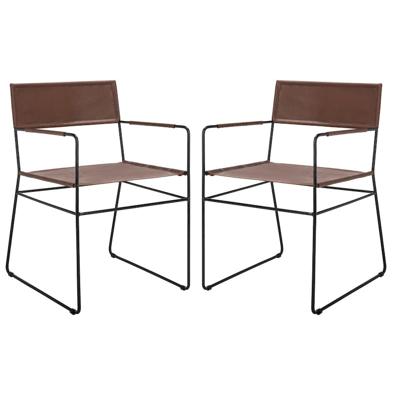 Chaise de salle à manger en cuir