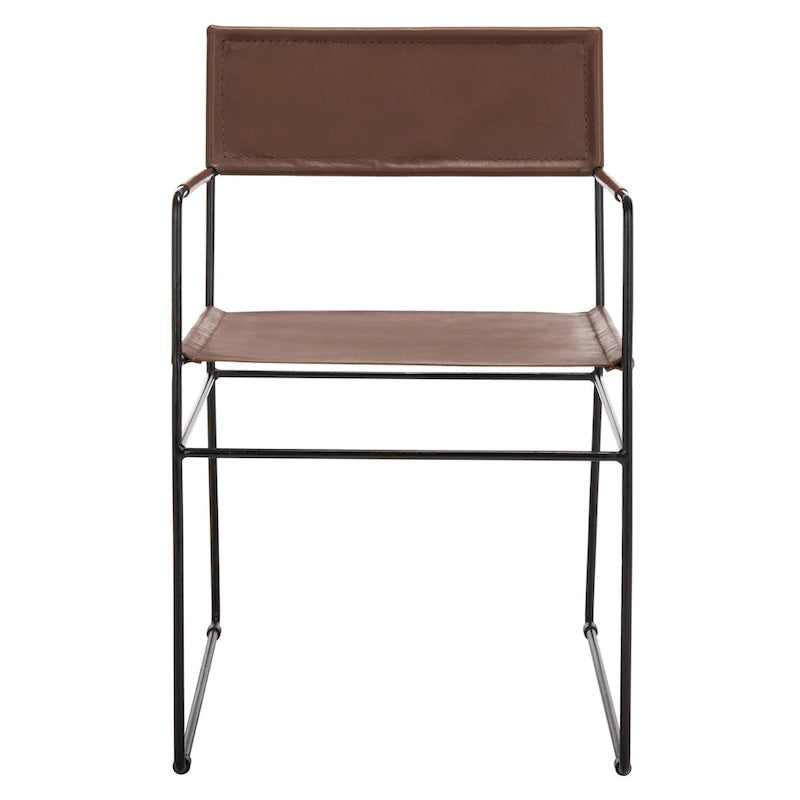 Chaise de salle à manger en cuir
