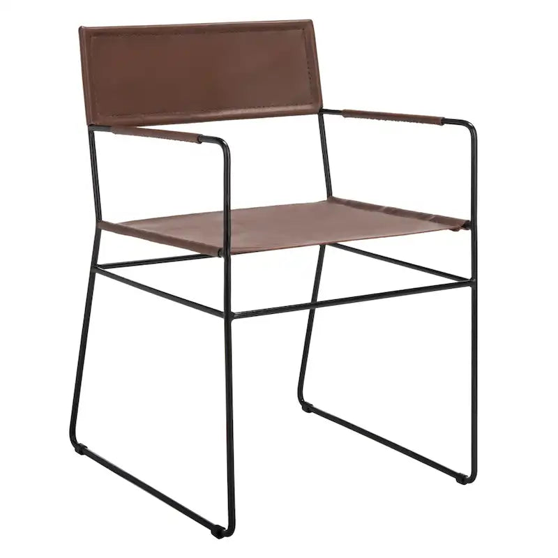 Chaise de salle à manger en cuir