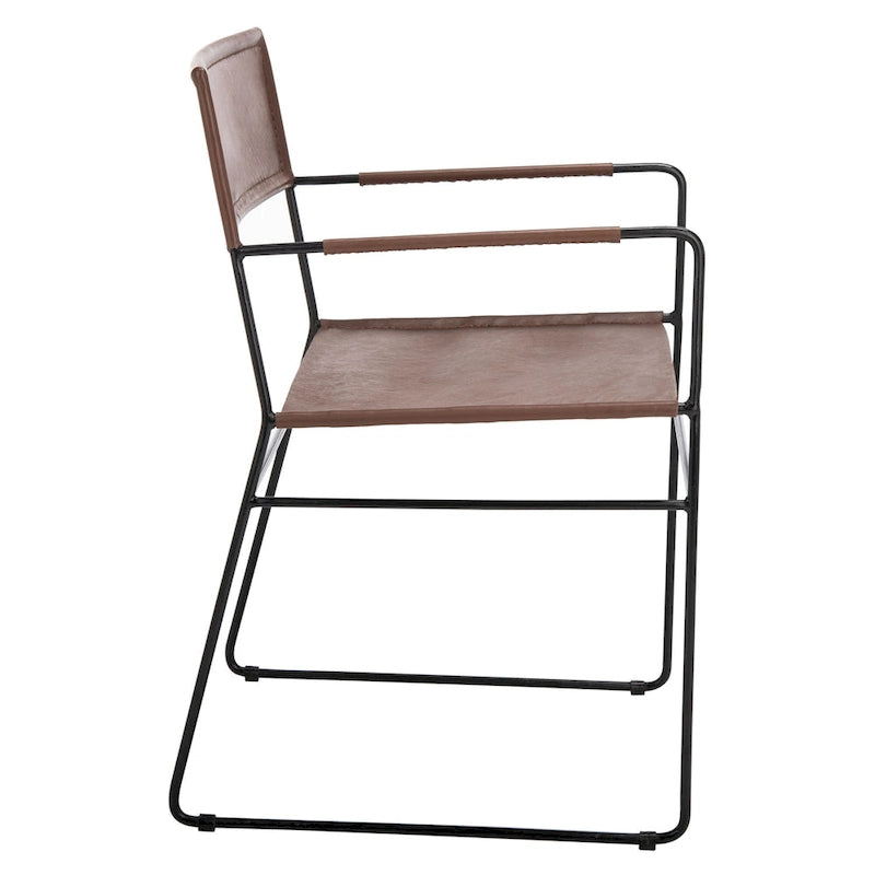 Chaise de salle à manger en cuir