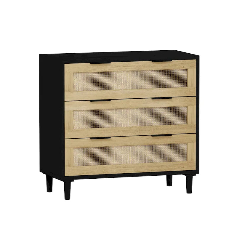 Commode en rotin à 3 tiroirs