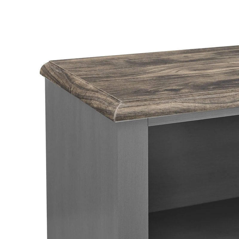 Meuble TV rustique extra large pour téléviseurs de 80 pouces - Fini en bois naturel