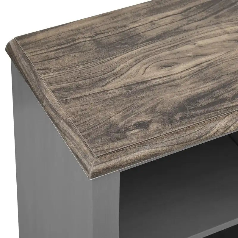 Meuble TV rustique extra large pour téléviseurs de 80 pouces - Fini en bois naturel