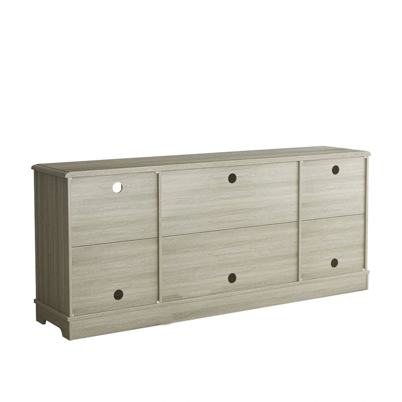 Meuble TV rustique extra large pour téléviseurs de 80 pouces - Fini en bois naturel