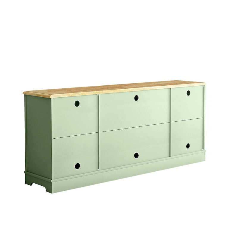 Meuble TV rustique extra large pour téléviseurs de 80 pouces - Fini en bois naturel