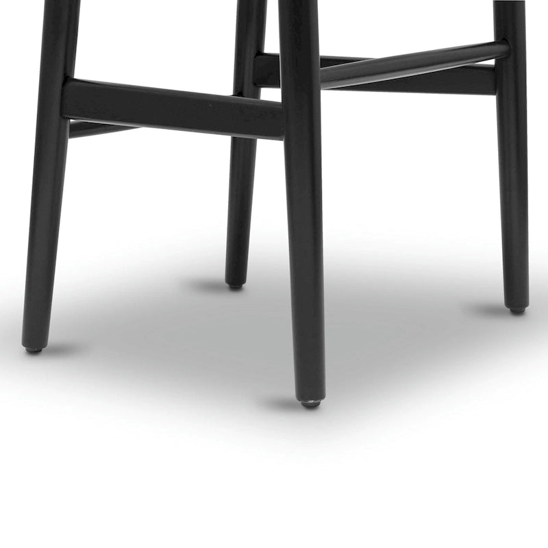 Chaise de salle à manger en corde tressée Mid-Century - Structure en bois massif