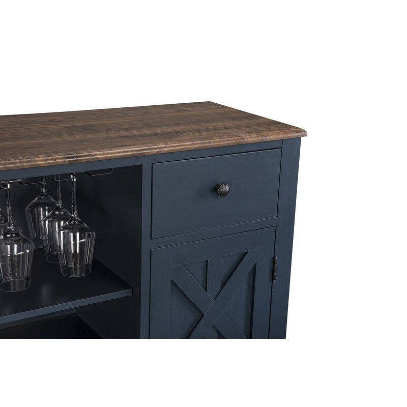 Cave à vin moderne à porte en X avec casier à vin intégré