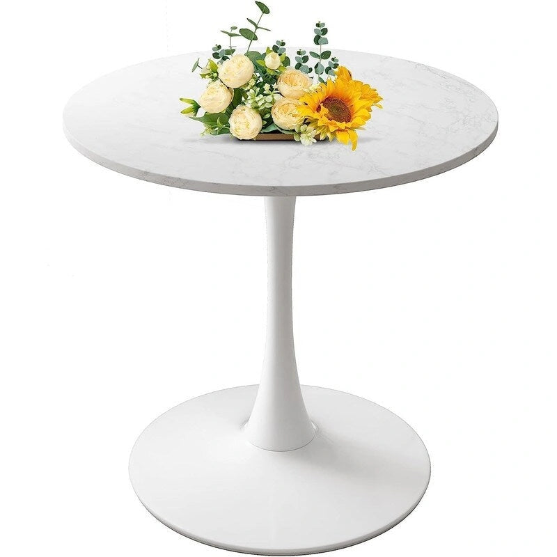 Table de cuisine ou de salle à manger ronde, style Mid-Century Modern