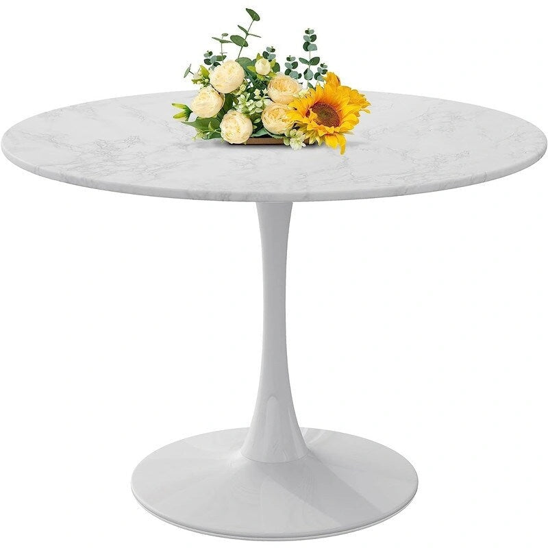 Table de cuisine ou de salle à manger ronde, style Mid-Century Modern