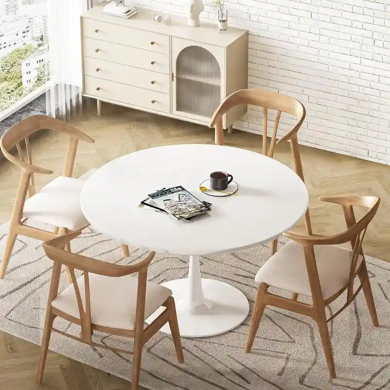 Table de cuisine ou de salle à manger ronde, style Mid-Century Modern