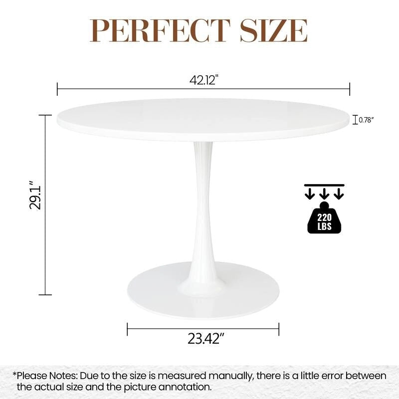 Table de cuisine ou de salle à manger ronde, style Mid-Century Modern