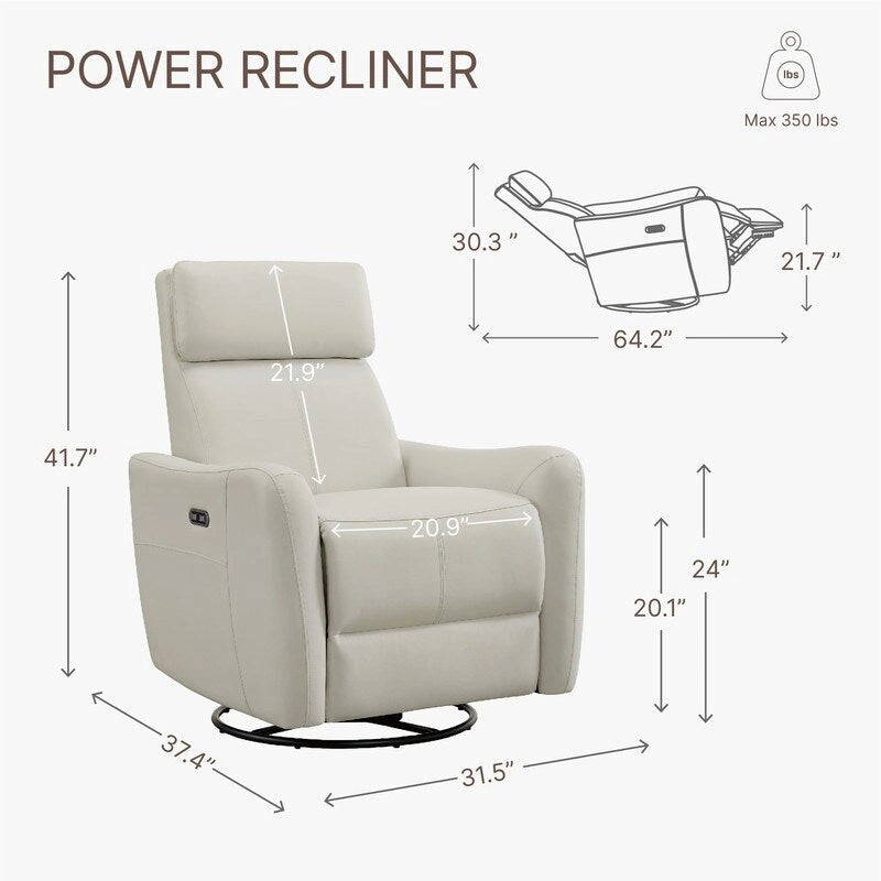 Fauteuil d'allaitement inclinable électrique, pivotant, planant et à bascule