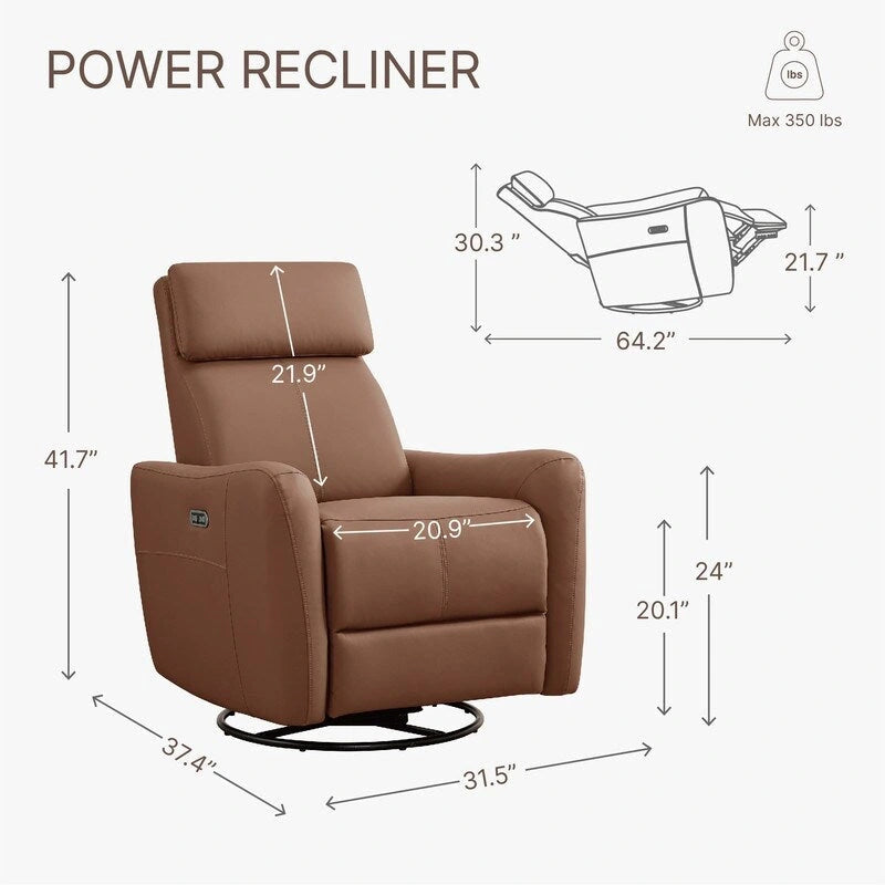 Fauteuil d'allaitement inclinable électrique, pivotant, planant et à bascule