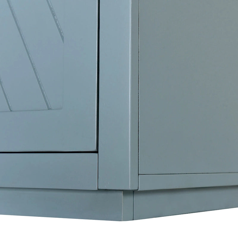 Buffet classique 4 portes avec rangement ouvert et étagères réglables